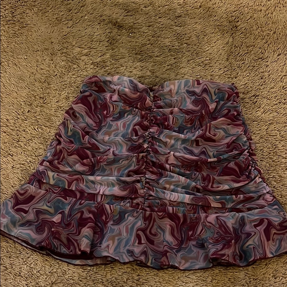 Forever 21 Bubble Mini Skirt in Purple and Blue